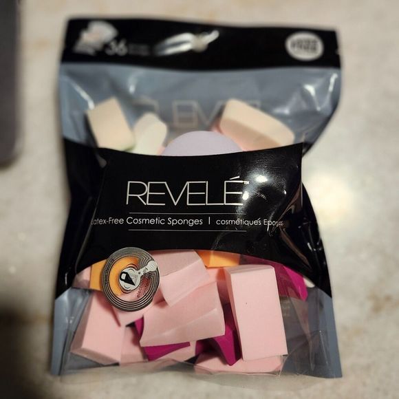 REVELE Latex-Free Cosmetic Sponges 36 Count Various Shapes & Sizes \ - Picture 1 of 2